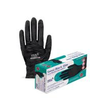 Luva Nitrílica Sensi Slim Preta, sem Talco