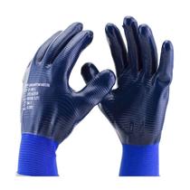 Luva Nitrílica Super Safety SS1002L Azul CA 32033