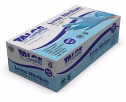 Luva Nitrilica Talge Azul Caixa Com 100 Unidades Premium Quality G