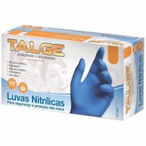 Luva Nitrilica Talge Azul Caixa Com 100 Unidades Premium Quality M