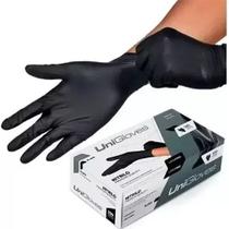 Luva Nitrílica Unigloves G Black sem Pó - 100 Unidades