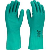 Luva Nitrílica, Verde, com Forro, Palma Antiderrapante, Tamanho 8 (m), Lv-nvf-8 Imbat