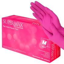 Luva Nitrilo Powder Free Pink C/ 100un - Santa clara - Supermax