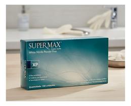 Luva Nitrilo White Branca Sem Pó Antiderrapante Supermax