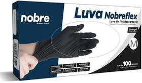 Luva Nobreflex Tpe Descartável Transparente ou Preta P/M/G Caixa Com 100und - Nobre / Goedert