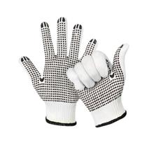 Luva Obra + Brinde Trabalho Pedreiro Tricotada Pigmentada Malha Branca Epi Seguranca Trabalho