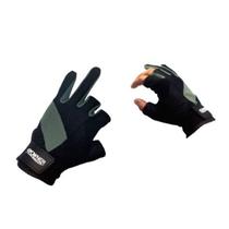 Luva Owner Anti-derrapante C/ Tecido Field Sensor Da Toray Protecão UV Tam M C/3 Dedos Preto/Cinza