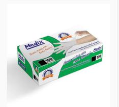 Luva p procedimento nao cirúrgico Látex Sem Pó - Medix Tamanho:M Luva p procedimento nao cirúrgico Látex Sem Pó - Medix Tamanho:M