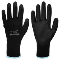 Luva P.U Poliamida Tátil Preta 8 Smart - VOLK