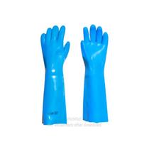 Luva palma lisa 45 cm azul pvc flexivel ca 34592 plastcor Luva palma lisa 45 cm azul pvc flexivel ca 34592 plastcor