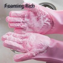 Luva Par Magica Escova Limpeza Silicone Lavar Louça Prato Cozinha Limpeza