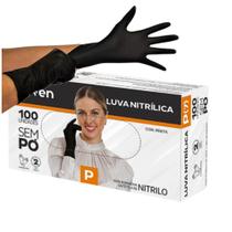 LUVA para barbeiro cabeleireiro NITRILICAP BLACK CAIXA COM 100 UNIDADES