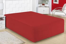 Luva para cama box solteiro de malha gel vermelha