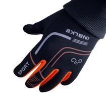 Luva Para Ciclistas Dedo Fechado Touch Screen em poliéster, macias e confortáveis tiras autocolantes no pulso