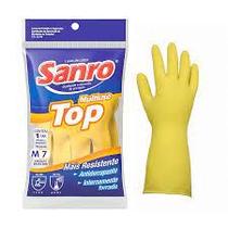Luva para limpeza santo top amarelo m