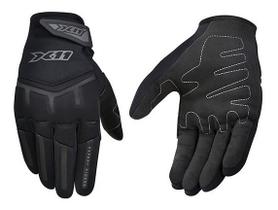 Luva para motociclista x11 modelo fit x com sistema touch screen dedo indicador
