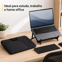 Luva para notebook com bolso 14" + suporte para notebook preto Luva para notebook com bolso 14" + suporte para notebook preto