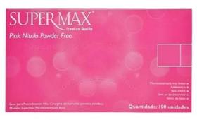Luva para Procedimento Nitrilo Pink Sem Pó Supermax