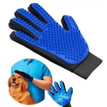 Luva Pet Escova Massageadora Remove Tira Pelos Cachorro Gato Azul Luva Pet Escova Massageadora Remove Tira Pelos Cachorro Gato Azul