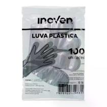 Luva Plastica Descartavel com 100 Unidades Inoven Luva Plastica Descartavel com 100 Unidades Inoven