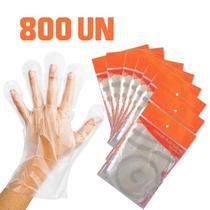 Luva Plástica Descartável Cuidado Pessoal Limpeza 800Un