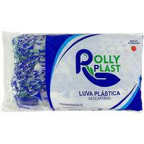 LUVA PLASTICA DESCARTÁVEL ESTÉRIL PACOTE C/100 POLLYPLAST tamanho unico