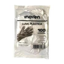 Luva Plástica Descartável Inoven 100U Luva Plástica Descartável Inoven 100U