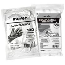 Luva plastica descartavel kit com 10 pct com 100 und (1000)