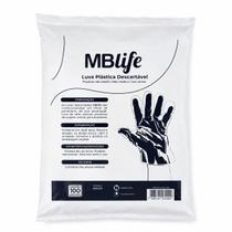 Luva Plástica Descartável MBLIFE 100 Unidades Luva Plástica Descartável MBLIFE 100 Unidades
