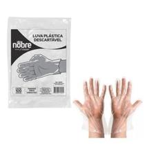 Luva Plástica Descartável NOBRE Caixa c/100un