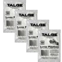 Luva Plástica Descartável Proteção Higiene e Praticidade Talge 100un