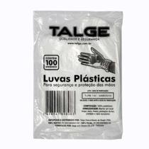 Luva Plástica Descartável Proteção Higiene e Praticidade Talge 100un