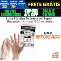 Luva Plastica Descartavel Super Higienica - Kit com 1000 unidades Luva Plastica Descartavel Super Higienica - Kit com 1000 unidades