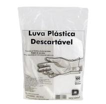 Luva plastica descartavel tamanho unico c/ 100 un descarpack