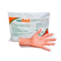 Luva Plástica Não Estéril 100 Unidades Vital Gold Luva Plástica Não Estéril 100 Unidades Vital Gold