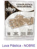 Luva plastica nobre pacote com 100 unidades