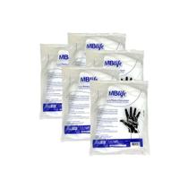 Luva Plástica Polietileno MB LIFE pacote com 100 unidades - kit c/20 unid.(2000 peças)