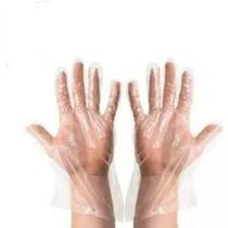 Luva plástica transparente descartável c/ 1000 unidades ( 10 x 100 ) Luva plástica transparente descartável c/ 1000 unidades ( 10 x 100 )