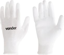 Luva poliéster helanca m branco palma pu ca30909 - Vonder Luva poliéster helanca m branco palma pu ca30909 - Vonder
