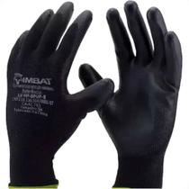Luva Poliester Imbat Pu Preto 09 - Kit C/12 PR Luva Poliester Imbat Pu Preto 09 - Kit C/12 PR