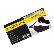 Luva Preta Látex Reutilizável Marco Boni Black Profissional Tam G - c/20un