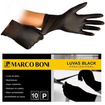 Luva Preta Marco Boni Látex Reutilizável P M G Caixa 10 Unid Luva Preta Marco Boni Látex Reutilizável P M G Caixa 10 Unid