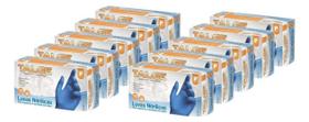 Luva Procedimento De Nitrilo Azul Talge C/10X100Un - P
