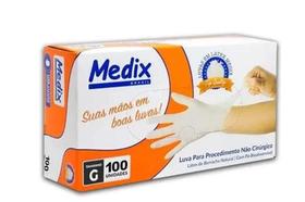 Luva procedimento latex com po tam g 100un 42 -medix