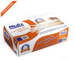 Luva procedimento latex com po tam m 100un 30 -medix