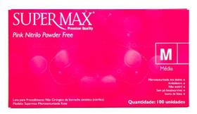Luva procedimento não cirúrgico - pink nitrilo - embalagem c/100 unid - marca supermax