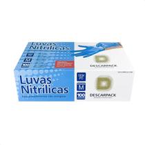 Luva Procedimento Tamanho M sem Pó Nitrilica Azul Descarpack Luva Procedimento Tamanho M sem Pó Nitrilica Azul Descarpack