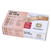 Luva procedimento vinil c/100 sem pó tam. p descarpack