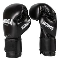 Luva Profissional Black Maximum Boxe Muay Thai Pro Séries