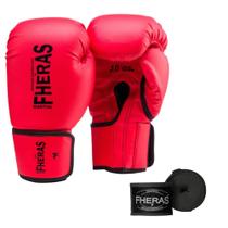 Luva Profissional para Muay Thai MMA e Boxe Fheras Com Bandagem Luva Profissional para Muay Thai MMA e Boxe Fheras Com Bandagem